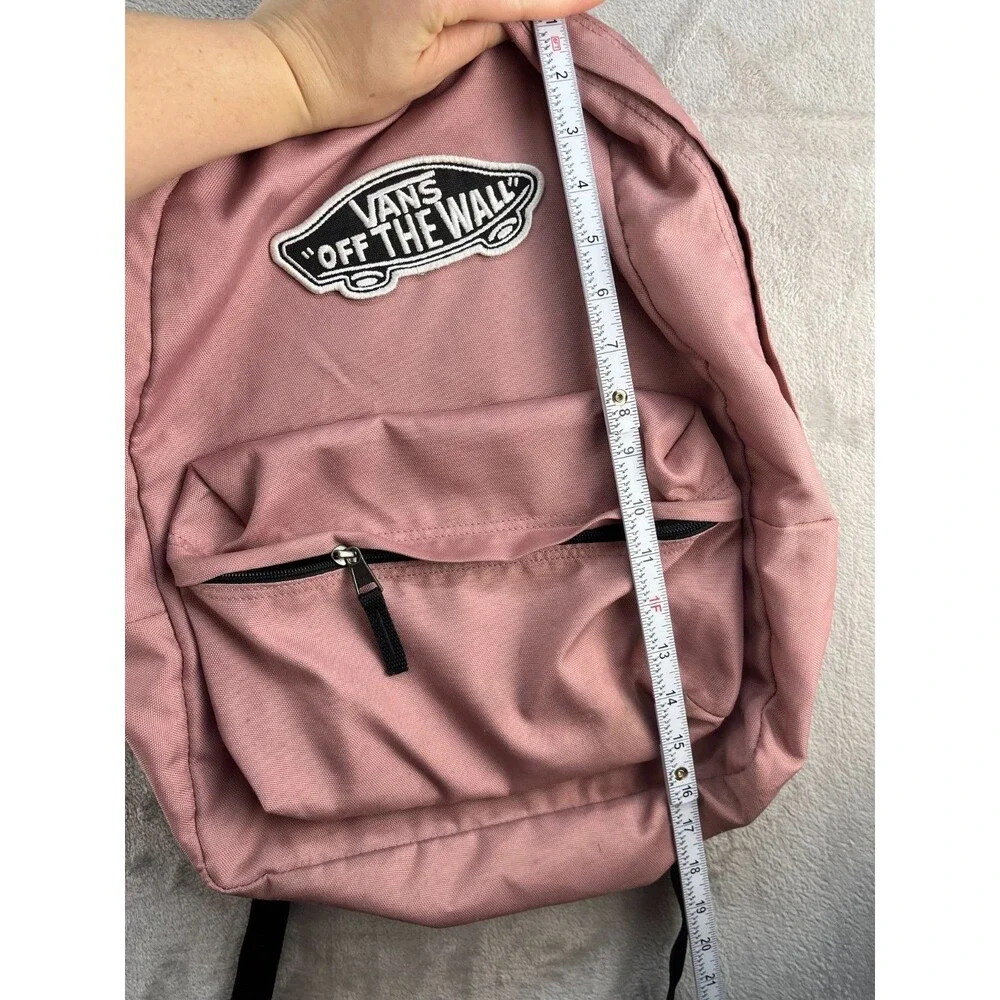 Vans Logo Backpack School Travel Bag Off The Wall Pink